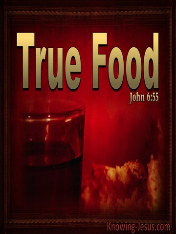 John 6:55 My Flesh Is True Food (gold)